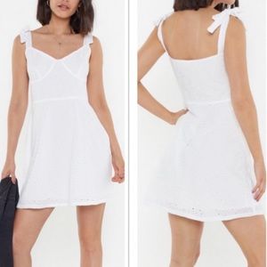 Nasty Gal Broderie Cup Detail Mini Dress